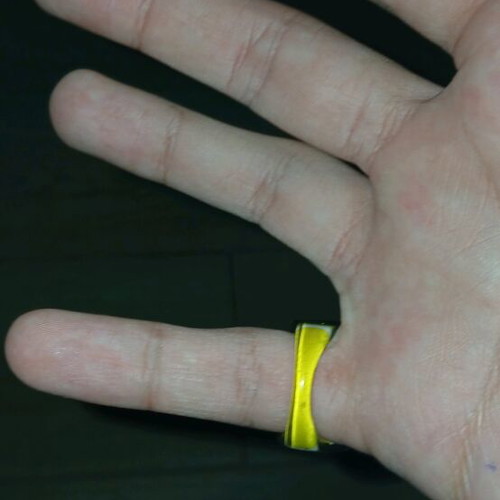 Vintage yellow ring used, for small finger