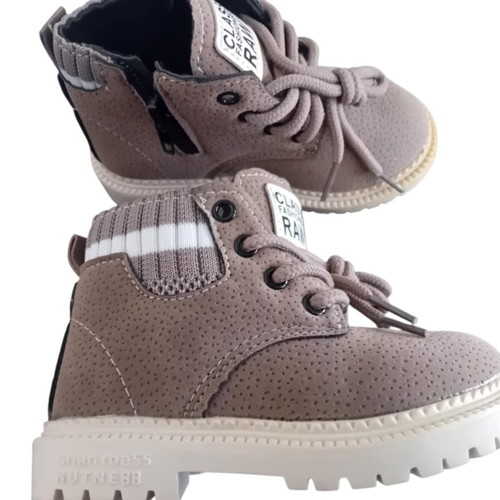 Leather baby boots brown size 24 new
