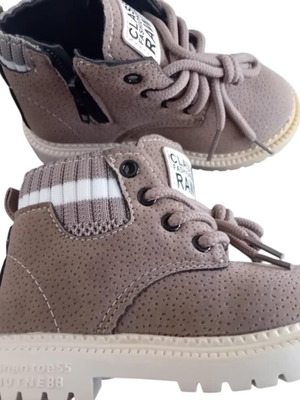 Leather baby boots brown size 24 new
