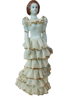 Vintage Debelly porcelain lady used, 90s
