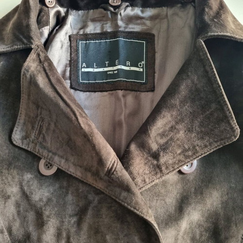 Leather suede jacket used, size L