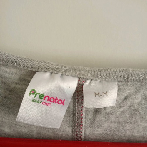 Prenatal maternity shirt with viscose used, size M, gray and red