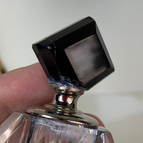 Glass perfume bottle used, fragrance container