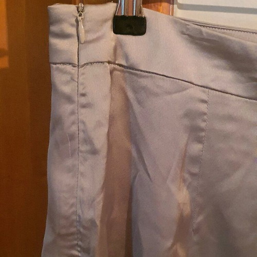 Satin midi skirt Zara new, silver-grey, size L