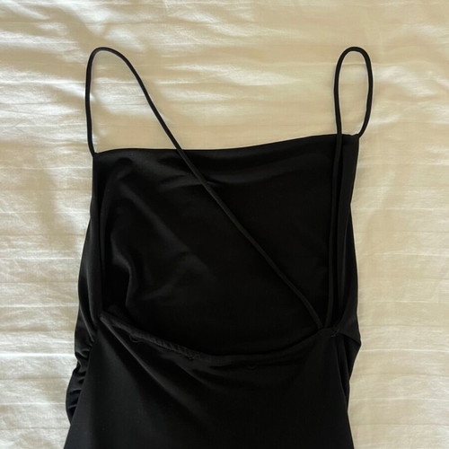 Pull & Bear dress like new, black, open back with leg slit