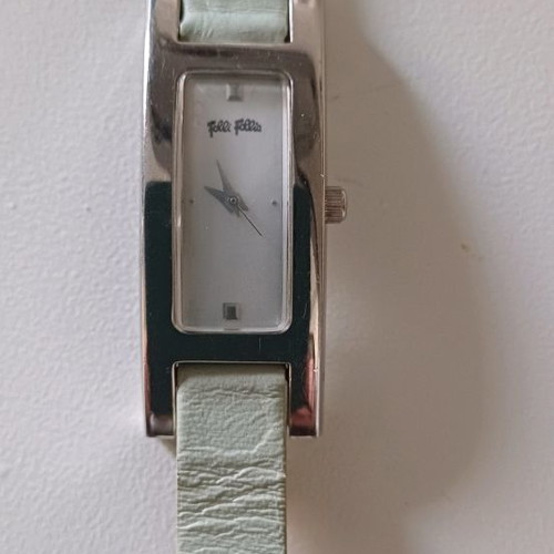 Folli Follie watch used, leather double mint strap