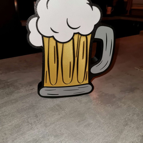 Beer Glass Shaped Lamp like new, USB with switch
