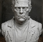 Frankenstein 3D printed bust, new