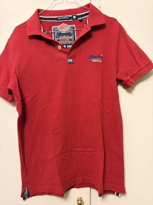 Superdry polo shirt, red, size M