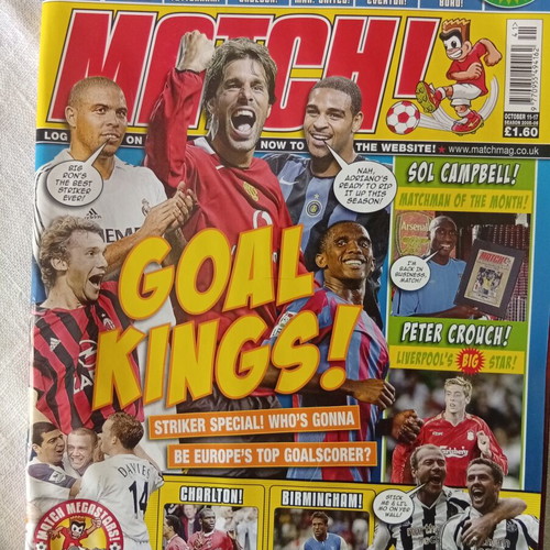 Match Football Magazine used, issue 11-17/10/2005 with Newcastle poster