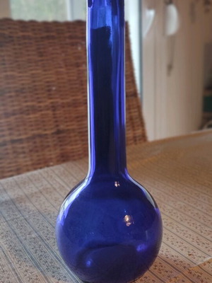 Blue glass vase