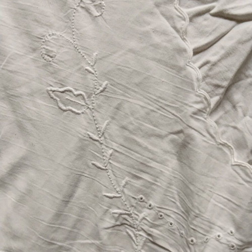 White duvet cover 1.50x2.20 traditional cotton handmade new