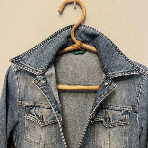 Benetton denim dress coat like new, size XXS