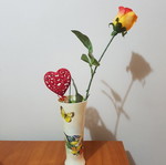 Small metal vase used