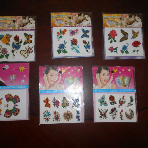 Stickers used, pack of 15 small packages