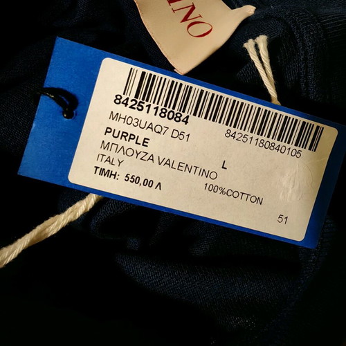 Valentino t shirt new, blue, size L, short sleeve