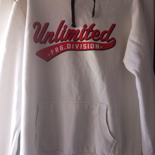 Sweatshirt with yellow marks, size L