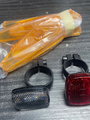 Bicycle reflectors new front, rear and spoke set