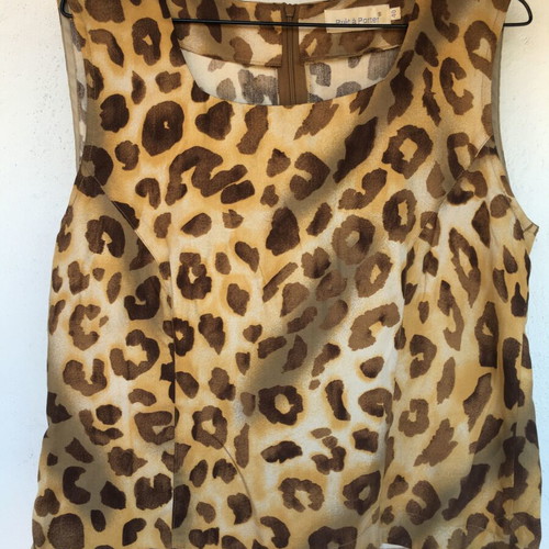 Pret a Porter Y2K Top 100% Tencel Animal Pattern Size M Like New