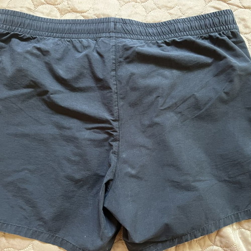 Lacoste men's swim shorts, dark blue, size Large