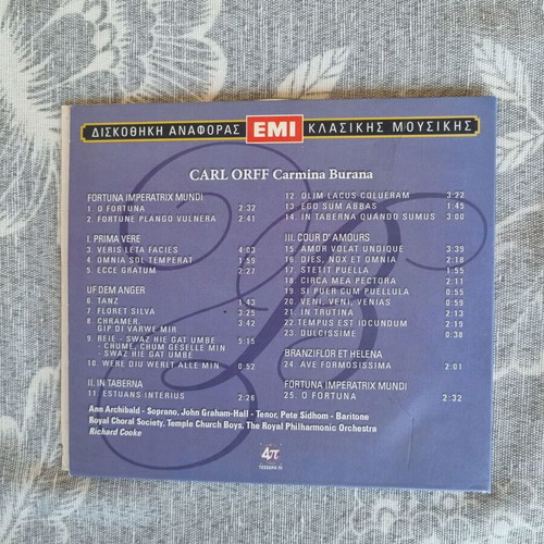 Carl Orff Carmina Burana CD like new, classic music