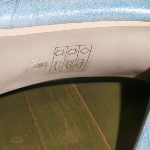 Blue pumps like new, size 39, 8 cm heel