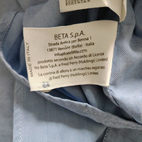 Fred Perry Cotton Shirt XL like new, blue, slim fit