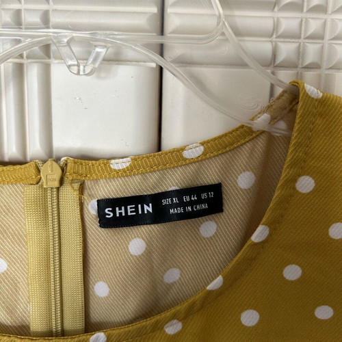 Shein dress size 44 yellow like new