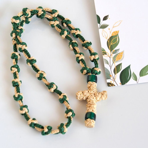 Impressive 33-Knot Komboskini in Green Gold, New