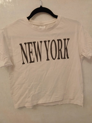 Zara New York white crop top T-shirt 13-14 years