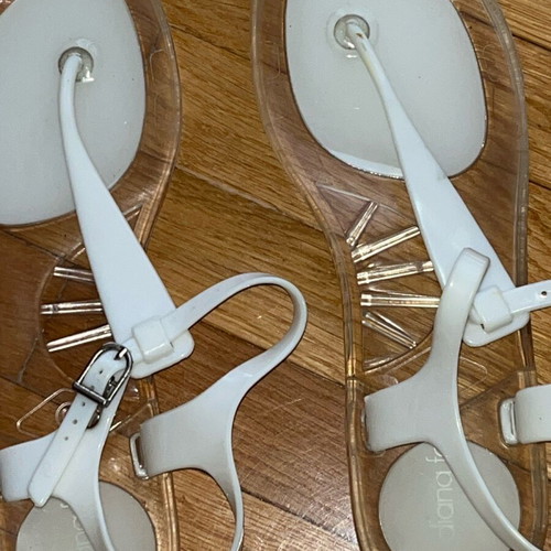 White transparent sandal used, size 40, lightly worn