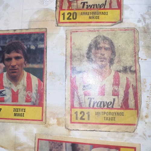 Sticker album used with football, Captain Planet, Star Trek stickers
