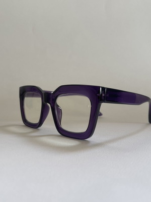 Purple square unisex reading glasses