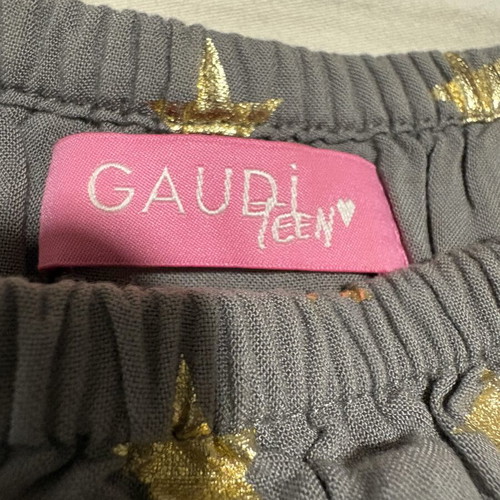 Gaudi Teen Shorts used, size 7, gray and gold