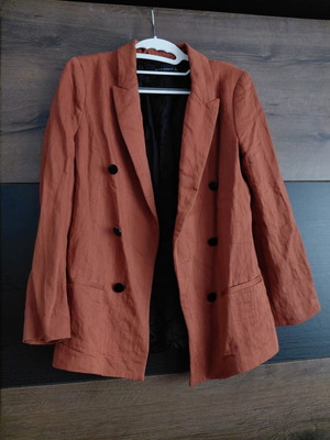 Zara blazer used, size S, brick color