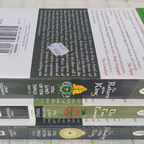 The Lord Of The Rings trilogy used, hardcover