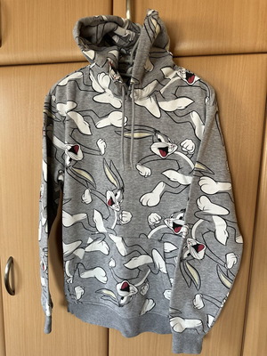 Divided women's hoodie size S used, grey with Bunny print