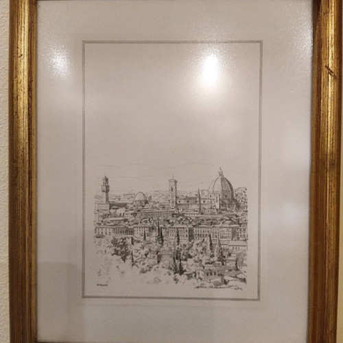 Engravings themed on Italy new, set of 3 pieces