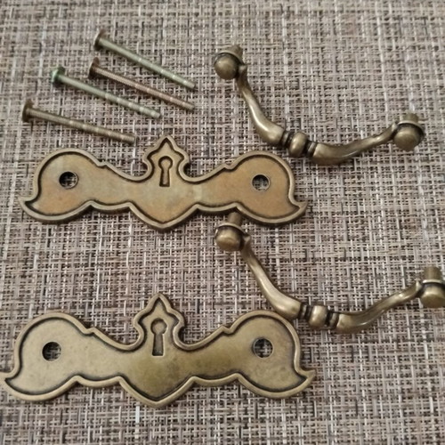 Chippendale style hanging furniture handles, set of 2