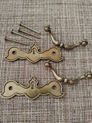 Chippendale style hanging furniture handles, set of 2