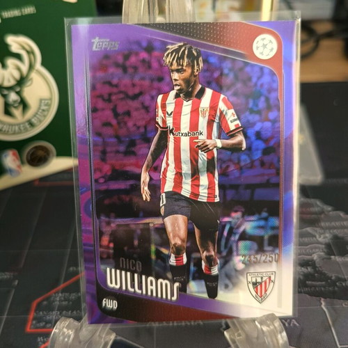 Nico Williams 2025-26 Topps UEFA UCC purple 245/250 new