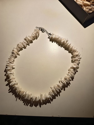 Necklace new, summer style, white