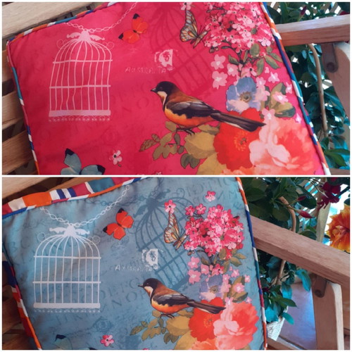 Cushion 40x40 double-sided like new for garden corner