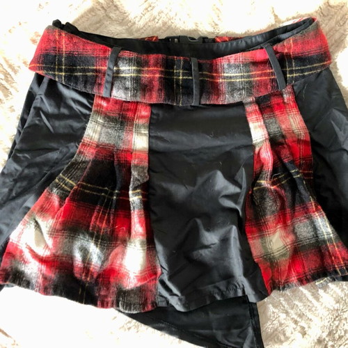 Cyber Dog London Mini Skirt Vintage 90’s New Black and Red