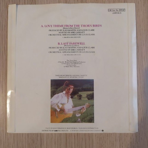 Juan Martin Love Theme From The Thorn Birds vinyl 45rpm used, classical