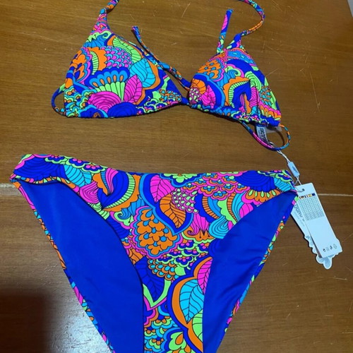 Bikini and Pantelona Set new, size 46 Large, multicolor