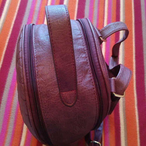 Burgundy large backpack bag used