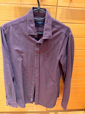 Manetti men's shirt burgundy slim fit like new size M
