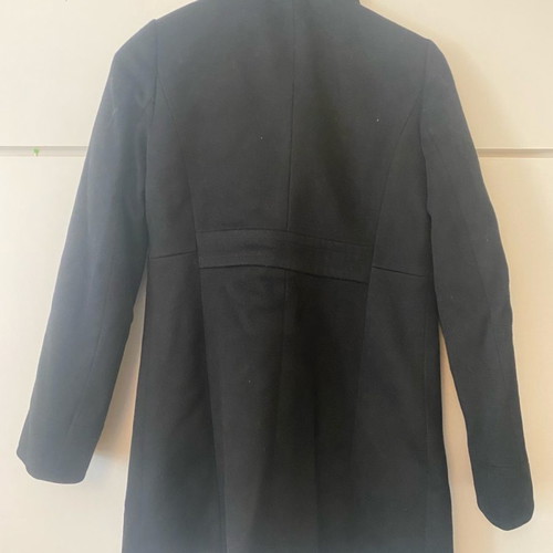 Black coat size S with lining defect
