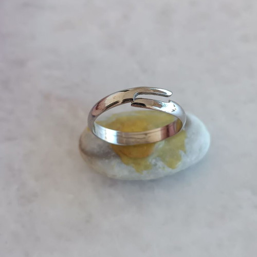 Handmade ring with pebble used